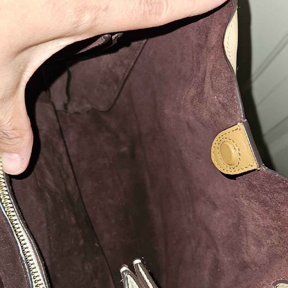 Coach EUC 1941 Harmony Hobo Colorblock Tan and White Shoulder Bag - Picture 11 of 16